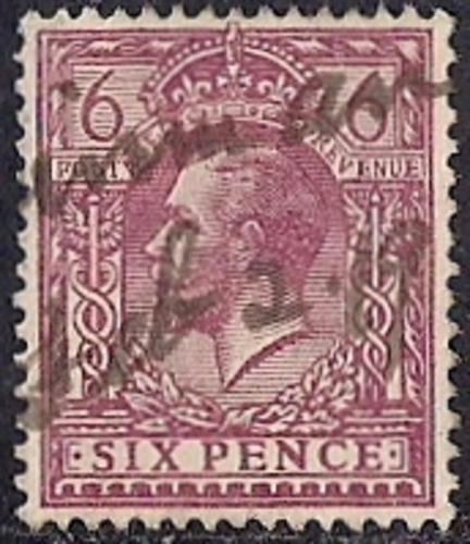 Great Britain #195 6P King George 5, used stamp XF