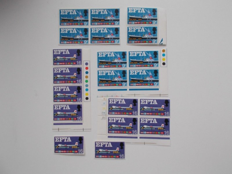 GB Wholesale Offer 1967 EFTA Ordinary x 10 Sets Superb U/M and with FREE p&p 