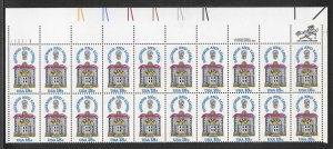 #1911 MNH Plate block strip of 20