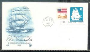 U609 Old Ironsides Postal Stationary Unaddressed ArtCraft FDC