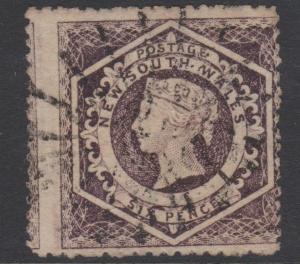 New South Wales 1860 QV 6d Diadem Sc#40 Used