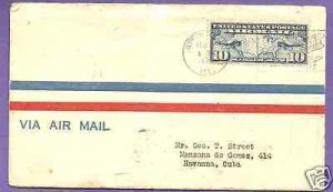 SPRINGFIELD, ILL. - 1927 10c AIRMAIL RATE CHANGE, FIRST DAY...