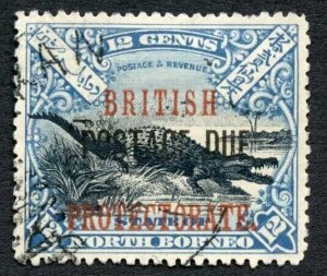 North Borneo SGD46 12c opt Post Due Cat 28 Pounds