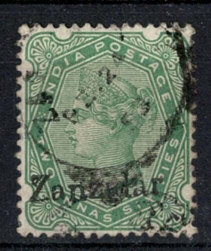 Zanzibar 1895 2a6p used with ZANZIDAR variety sg8j cat £1800 [ref 274/3011 sa/ 