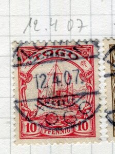 GERMAN COLONIES TOGO; 1900s early Yacht type POSTMARK value, LOME