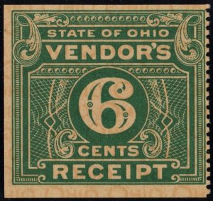 Ohio Vendor's 6¢ Tax Receipt Stamp (1940's?) NGAI