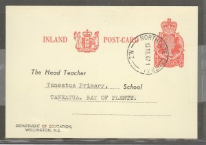 New Zealand  1967 QE II 3c Education P.C. used from Northcote Central, low hyphen