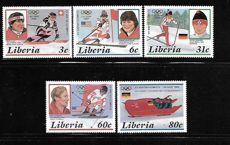 LIBERIA, 1049-1053, MNH, OLYMPIC GAMES