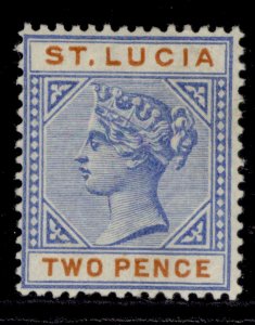 ST. LUCIA QV SG45, 2d ultramarine & orange, LH MINT.