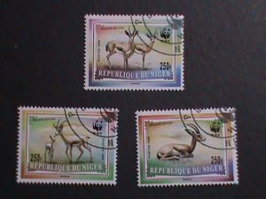 NIGER-1998-WWF-WORLD WILD LIFE FUNDS-LOVELY DEERS-HIGH CATALOG VALUE CTO -VF