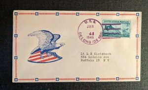 1946 USS Delong DE 684 Navy Cover to Buffalo NY