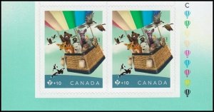 COMMUNITY = Pair Cut from BK w/ Colour ID = Bear,Deer, Wolf, Fox MNH Canada 2024