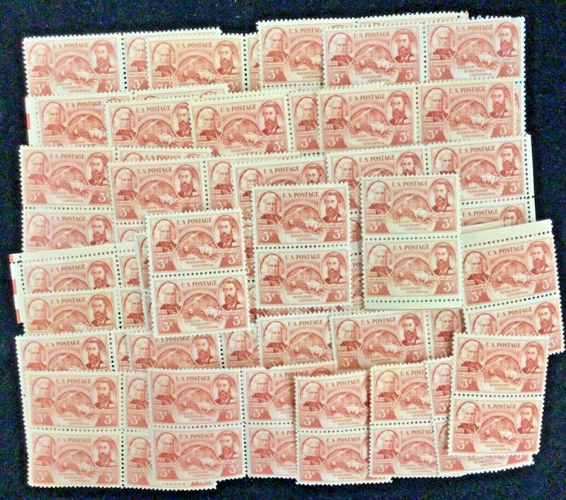964  Oregon Territory Centennial   100 3 cent MNH stamps FV $3.00 issued in 1948
