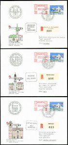 Switzerland Stamps Lot of 5 Flight Covers 1988 with Envelope