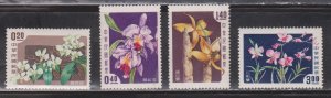 REPUBLIC OF CHINA Scott # 1189-92 MNH - Orchids