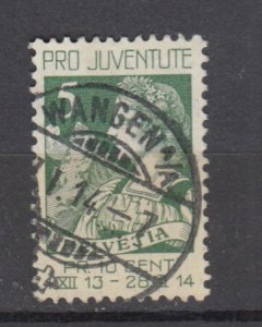 J38725, 1914 switzerland used #b1