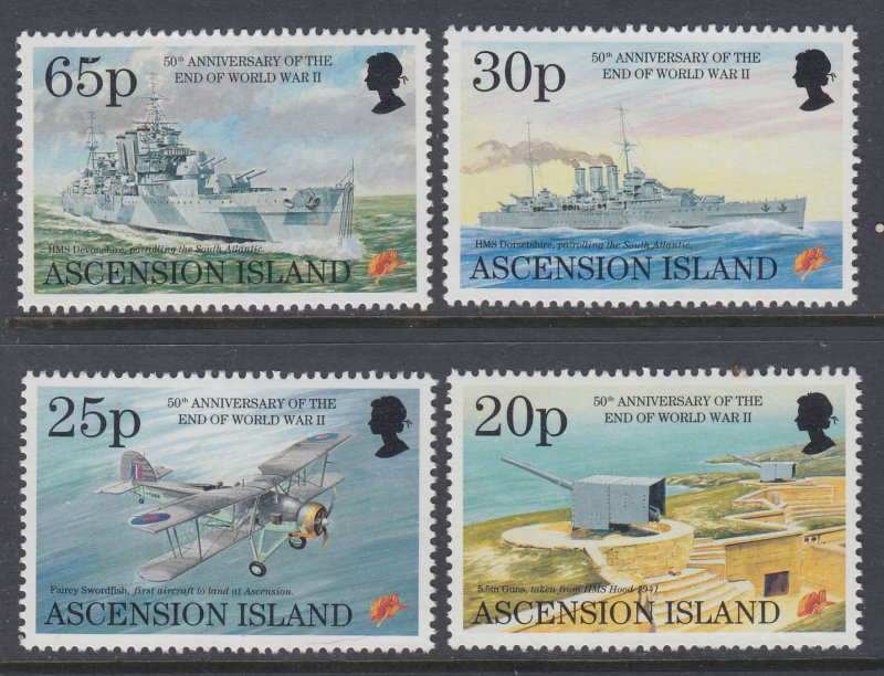 Ascension 613-616 Airplanes MNH VF