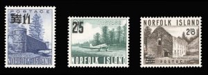 Norfolk Islands #26-28 Cat$21.50, 1960 Surcharges, set of three, never hinged