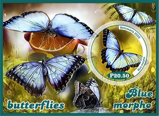 Republic of Botswana stamps 2020. - Set of insect butterflies from 8 blocks MNH