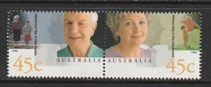 1999 Australia - Sc 1726a - MNH VF - pair - Intl Year of the Older Persons