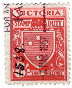 (I.B) Australia - Victoria Revenue : Stamp Duty 8/- (1914)