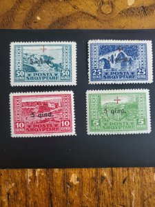 Stamps Albania Scott #B1-4 h