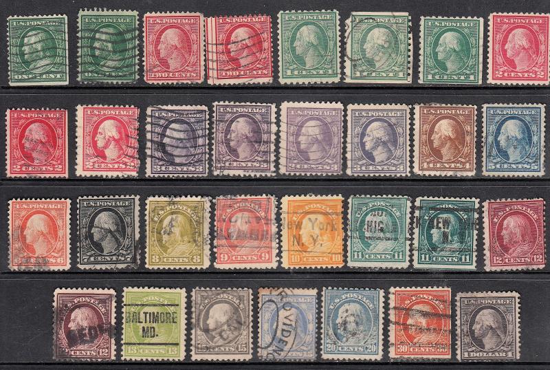 US Franklin Washington Used Stamps