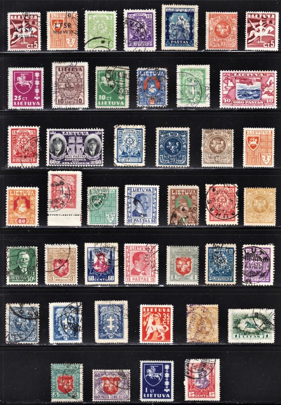 Lithuania 43 different mint OG H or HR & used. All fault free.