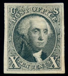 MOMEN: US STAMPS #4P3 PLATE PROOF ON INDIA XF