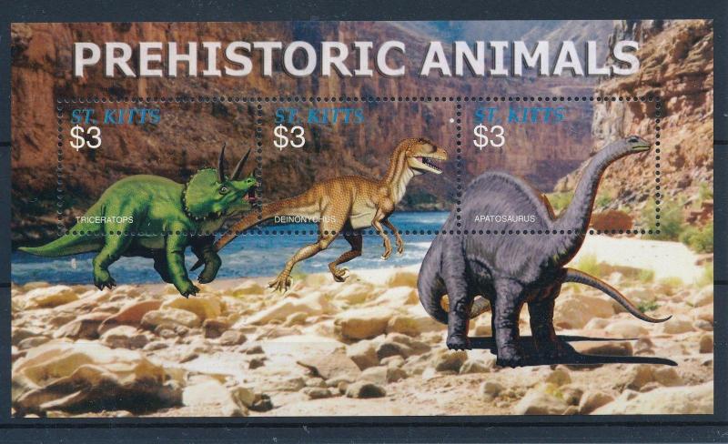 [36033] St. Kitts 2005 Pre Historic Animals Dinosaurs MN Sheet