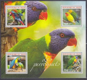 2014 Niger 2942-45KL Birds / Parrots 12,00 €