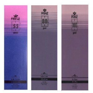 Prinz Gard stamp mounts strips 215mm long BLACK backed per 10 - choice of sizes