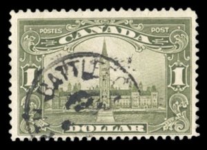 Canada #159 Cat$80, 1929 $1 olive green, used