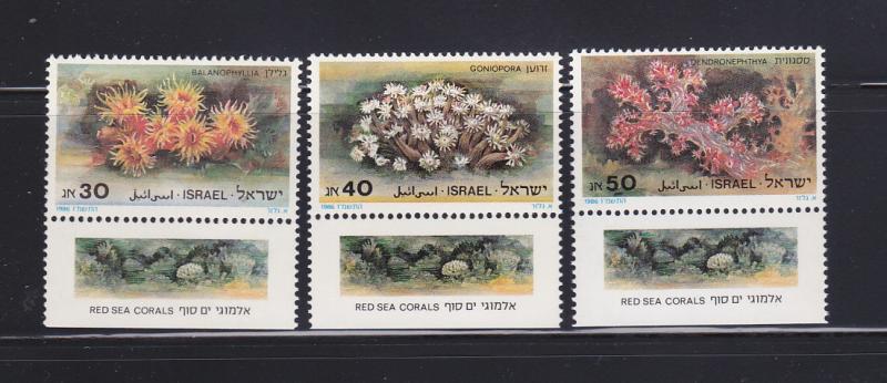 Israel 932-934 Tabs Set MNH Coral (B)