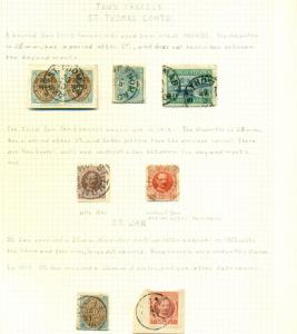 DANISH WEST INDIES CANCEL Collection, 50 diff incl. British, ring types & towns