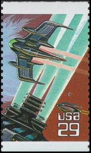 US 2744 Space Fantasy Space shuttle 29c single MNH 1993