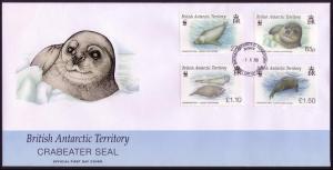 BAT WWF Crabeater Seal FDC SG#506/09 SC#505-08 MI#505-08