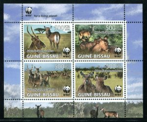 Guinea-Bissau 2008 Mi 3919-3922 SS WWF Waterbuck