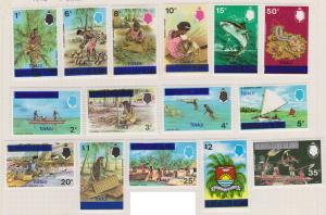 Tuvalu Sc#1-15 MH - watermarks unchecked