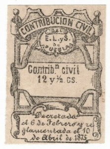 (I.B) Mexico Revenue : Local Tax 12½c (Puebla)