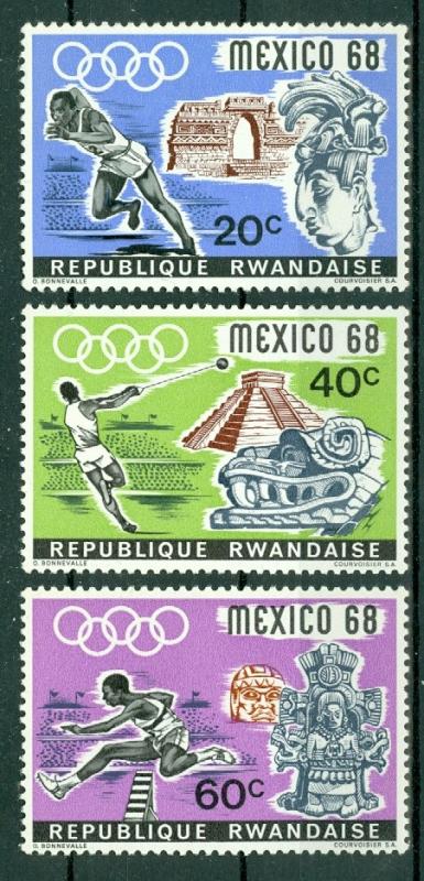 Rwanda - Scott 250-252 MNH