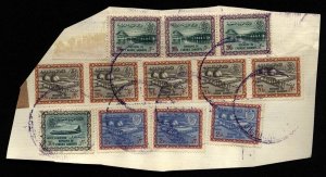 Saudi Arabia  Value Variety on a piece of envelope SCARCE multiple