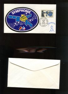 SYMPHONIE 2 SATELLITE  KSC HANDSTAMP CANCEL AUG 26 1975 COVER HR1353