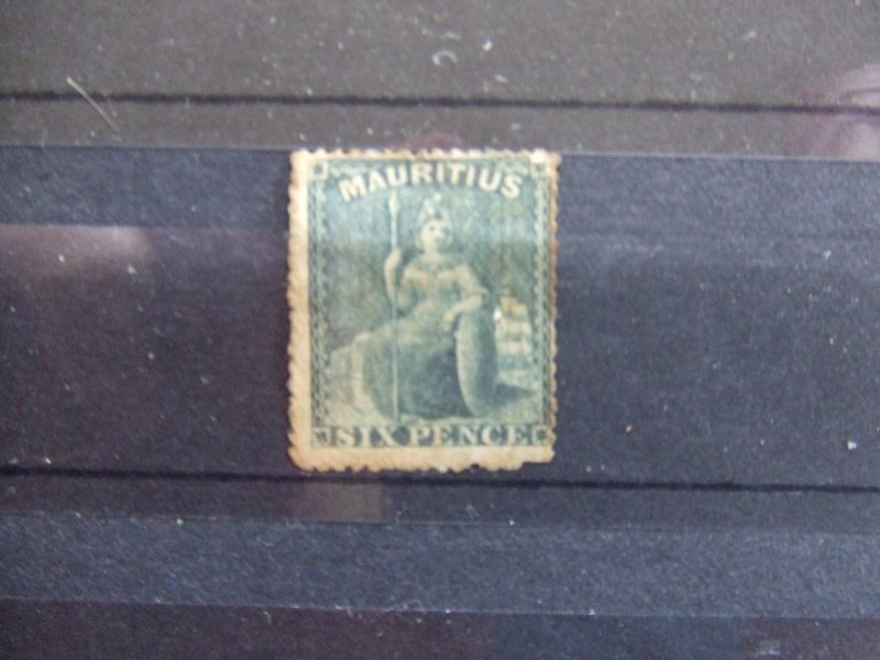 Mauritius QV 1863 6d slate SG54