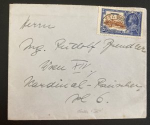 1935 Valletta Malta Cover To Vienna Austria King George V Silver Jubilee