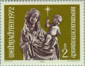 Austria 1972 MNH Stamps Scott 933 Christmas Art Madonna with Child