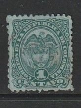 1886 Columbia - Sc 129 - used VF - 1 single - Coat of Arms