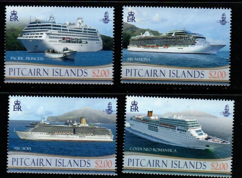 PITCAIRN ISLANDS SG878/81 2013 CRUISE SHIPS   MNH