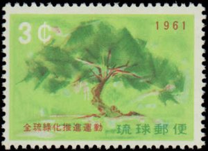 Ryukyu Islands #88, Complete Set, 1961, Trees, Never Hinged