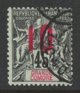 Gran Comoro 1912 Navigation & Commerce Surcharge 5c on 45c Scott # 27 Used